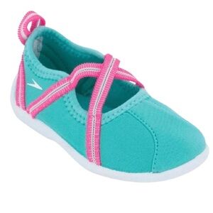 🆕- Speedo Toddler Girls' Water Shoes - Turquoise/Pink Size M- 7-8
